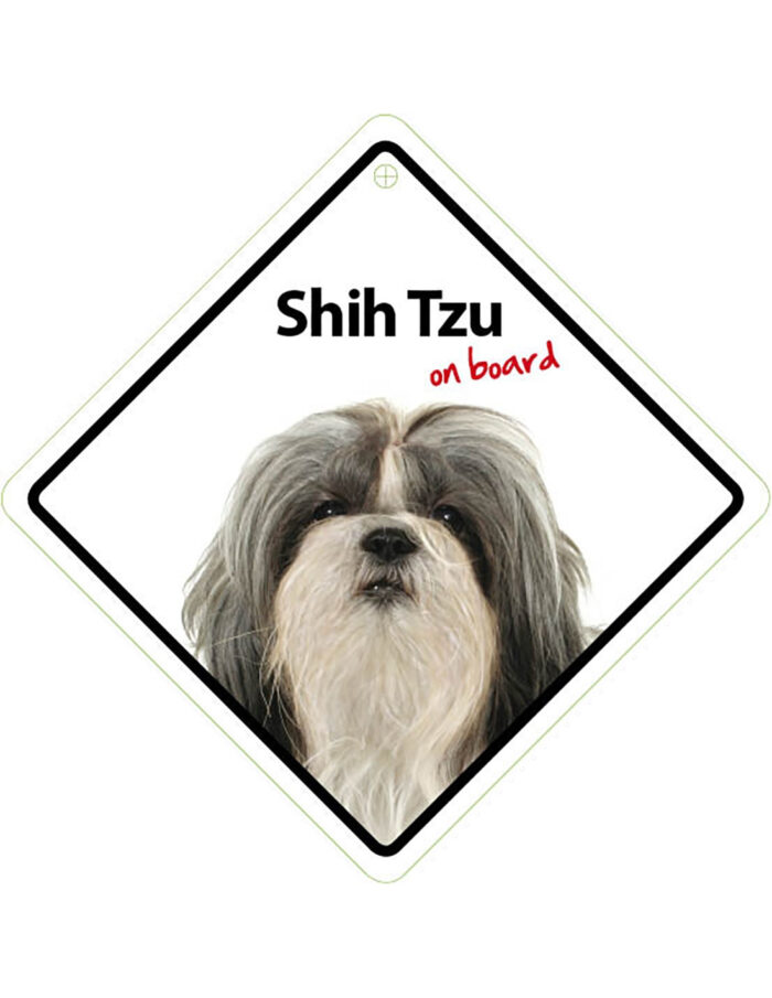 Señal con ventosa “Shih Tzu on Board” para coche